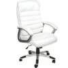 Fauteuil Chaise Siège De Direction Rembourrage Ondulé Blanc 08_0000372