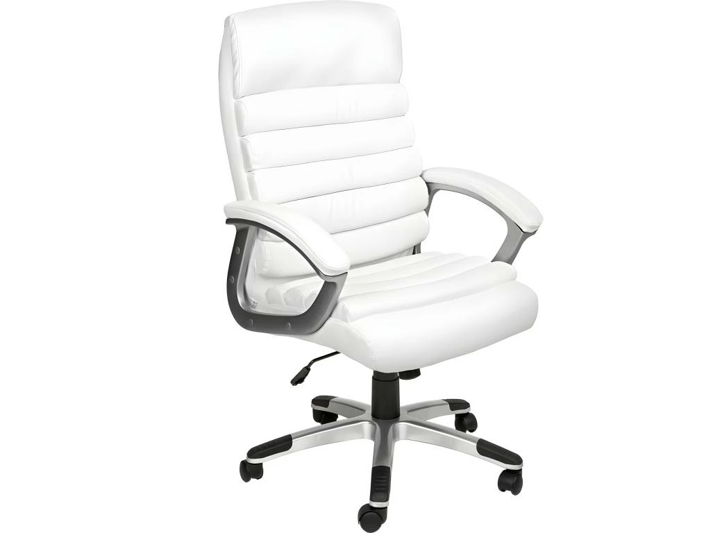 Fauteuil Chaise Siège De Direction Rembourrage Ondulé Blanc 08_0000372 1 Fauteuil Chaise Siège De Direction Rembourrage Ondulé Blanc 08_0000372