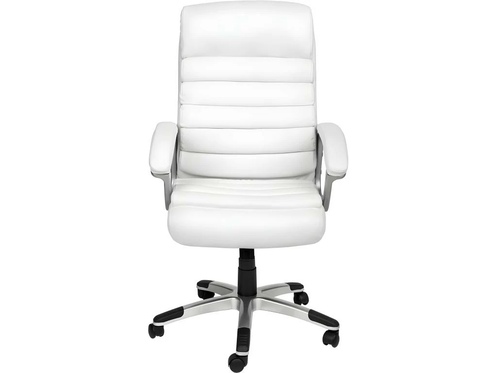 Fauteuil Chaise Siège De Direction Rembourrage Ondulé Blanc 08_0000372 2 Fauteuil Chaise Siège De Direction Rembourrage Ondulé Blanc 08_0000372 – Image 2