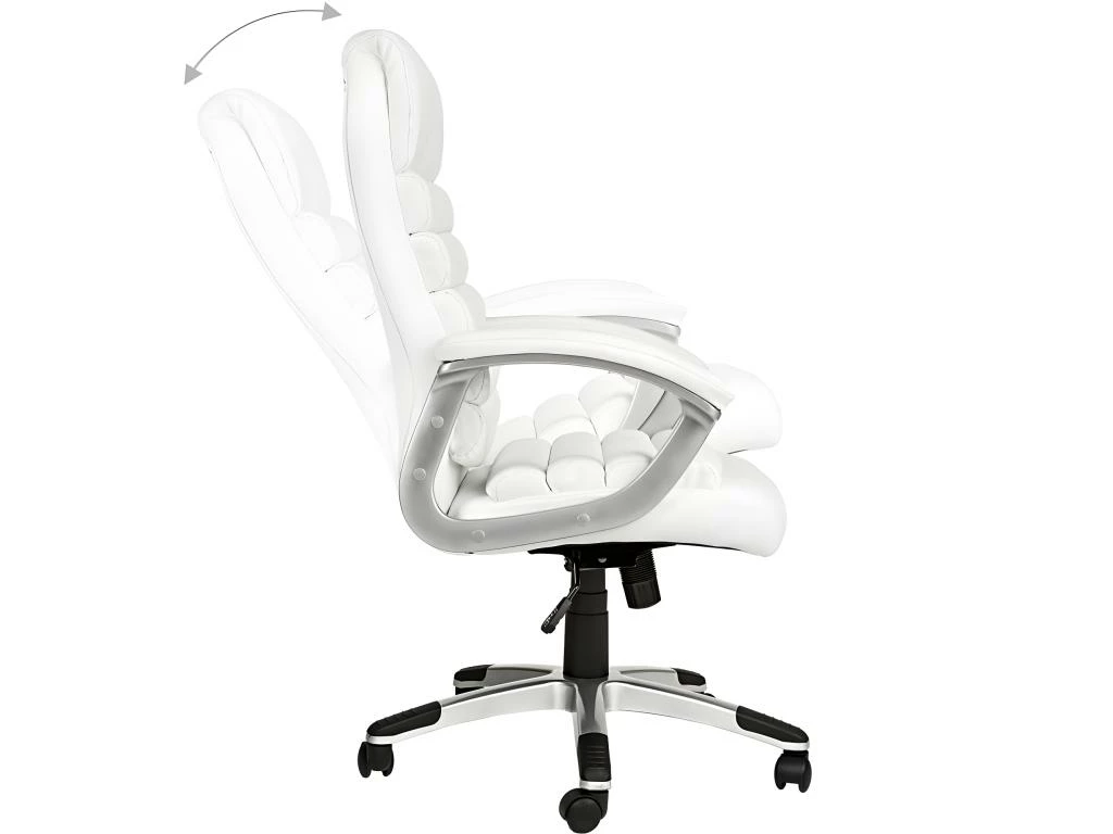 Fauteuil Chaise Siège De Direction Rembourrage Ondulé Blanc 08_0000372 5 Fauteuil Chaise Siège De Direction Rembourrage Ondulé Blanc 08_0000372 – Image 5