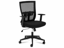 Chaise Siège Fauteuil De Bureau Dossier En Filet Support Lombaire 150 Kg Noir 14_0000881