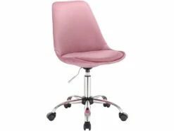 Fauteuil De Bureau Chaise De Bureau En Velours Rose 19_0000488