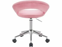 Fauteuil De Bureau Tabouret De Travail à Roulettes Réglables Velours Rose 19_0000107 7 Fauteuil De Bureau Tabouret De Travail à Roulettes Réglables Velours Rose 19_0000107 -mobilier de bureau Shop siege de bureau 8911159