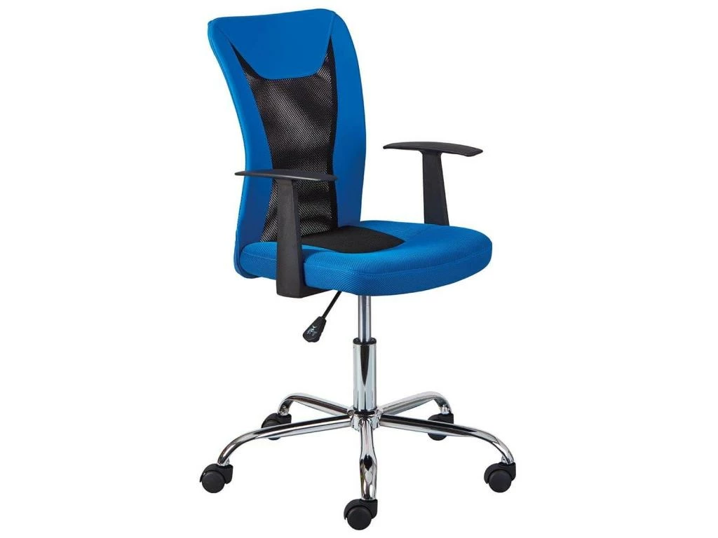 DEANA - Fauteuil De Bureau Sur Roulettes Bleu Et Noir 1 DEANA - Fauteuil De Bureau Sur Roulettes Bleu Et Noir