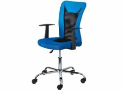 DEANA - Fauteuil De Bureau Sur Roulettes Bleu Et Noir 8 DEANA - Fauteuil De Bureau Sur Roulettes Bleu Et Noir -mobilier de bureau Shop siege de bureau 9167333