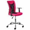 DEANA - Fauteuil De Bureau Sur Roulettes Rose Et Noir