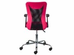 DEANA - Fauteuil De Bureau Sur Roulettes Rose Et Noir -mobilier de bureau Shop siege de bureau 9167449