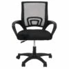 WALTER - Fauteuil De Bureau Sur Roulettes Noir Tissu Mesh
