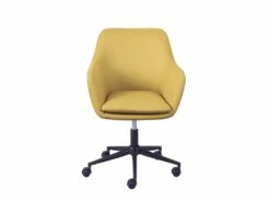 VALKA - Fauteuil De Bureau Sur Roulettes Tissu Curry -mobilier de bureau Shop siege de bureau 9167467