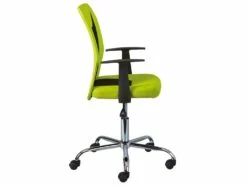 DEANA - Fauteuil De Bureau Sur Roulettes Vert Et Noir -mobilier de bureau Shop siege de bureau 9167505