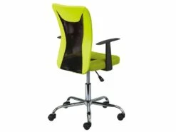 DEANA - Fauteuil De Bureau Sur Roulettes Vert Et Noir -mobilier de bureau Shop siege de bureau 9167507