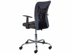 DEANA - Fauteuil De Bureau Sur Roulettes Gris Et Noir -mobilier de bureau Shop siege de bureau 9167567