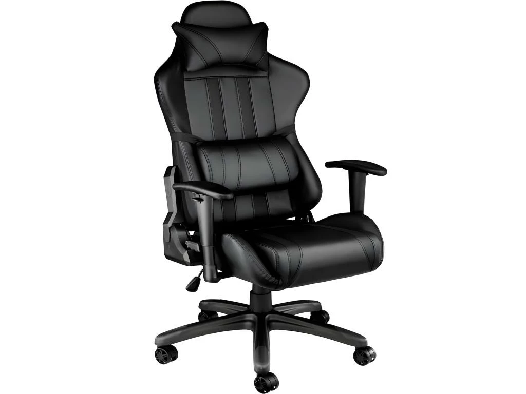 Fauteuil De Bureau Chaise Siège Sport Gamer Avec Coussin De Tête Et Lombaires Noir 08_0000356 1 Fauteuil De Bureau Chaise Siège Sport Gamer Avec Coussin De Tête Et Lombaires Noir 08_0000356