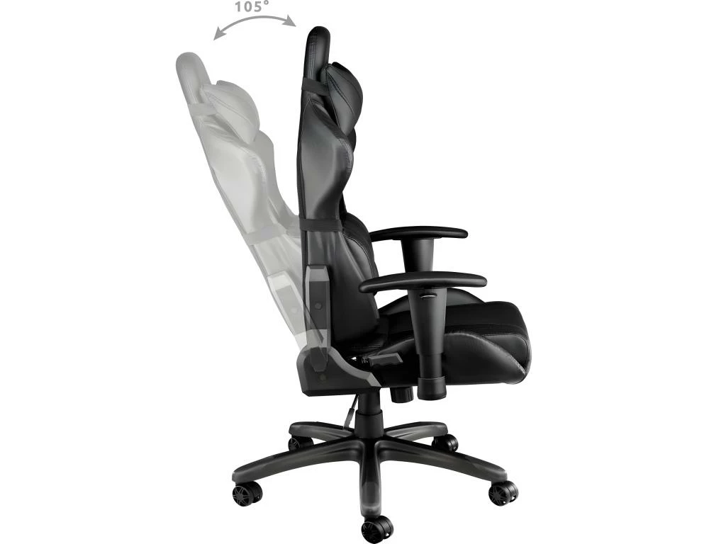 Fauteuil De Bureau Chaise Siège Sport Gamer Avec Coussin De Tête Et Lombaires Noir 08_0000356 3 Fauteuil De Bureau Chaise Siège Sport Gamer Avec Coussin De Tête Et Lombaires Noir 08_0000356 – Image 3