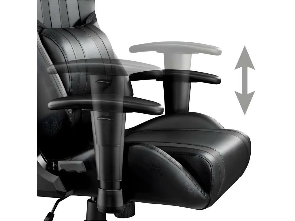 Fauteuil De Bureau Chaise Siège Sport Gamer Avec Coussin De Tête Et Lombaires Noir 08_0000356 5 Fauteuil De Bureau Chaise Siège Sport Gamer Avec Coussin De Tête Et Lombaires Noir 08_0000356 – Image 5