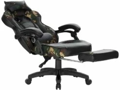 Fauteuils De Bureau Sport Chaise De Jeu Avec Appui-tête Coussin Lombaire Et Repose-pieds En Cuir Synthétique Camouflage Noir 19_0000081 -mobilier de bureau Shop siege de bureau 9184873