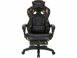 Fauteuils De Bureau Sport Chaise De Jeu Avec Appui-tête Coussin Lombaire Et Repose-pieds En Cuir Synthétique Camouflage Noir 19_0000081 -mobilier de bureau Shop siege de bureau 9184879