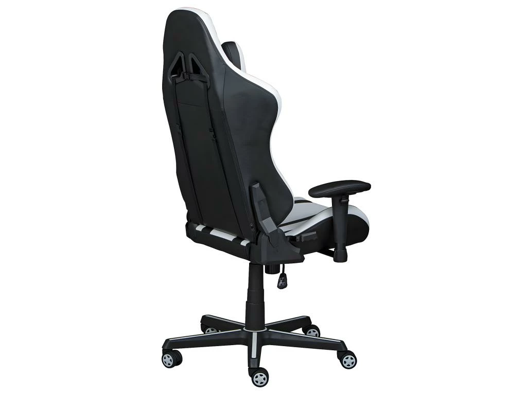 PLAYER - Fauteuil Gaming Simili Blanc Et Noir 5 PLAYER - Fauteuil Gaming Simili Blanc Et Noir – Image 5