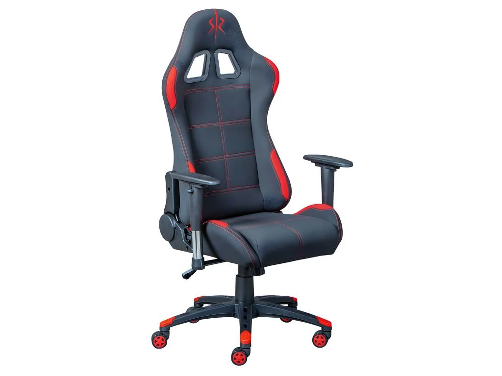 GAMER - Fauteuil Gaming Tissu Noir Et Rouge 1 GAMER - Fauteuil Gaming Tissu Noir Et Rouge