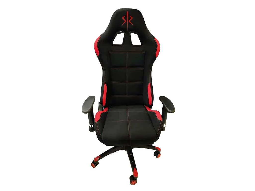 GAMER - Fauteuil Gaming Tissu Noir Et Rouge 4 GAMER - Fauteuil Gaming Tissu Noir Et Rouge – Image 4