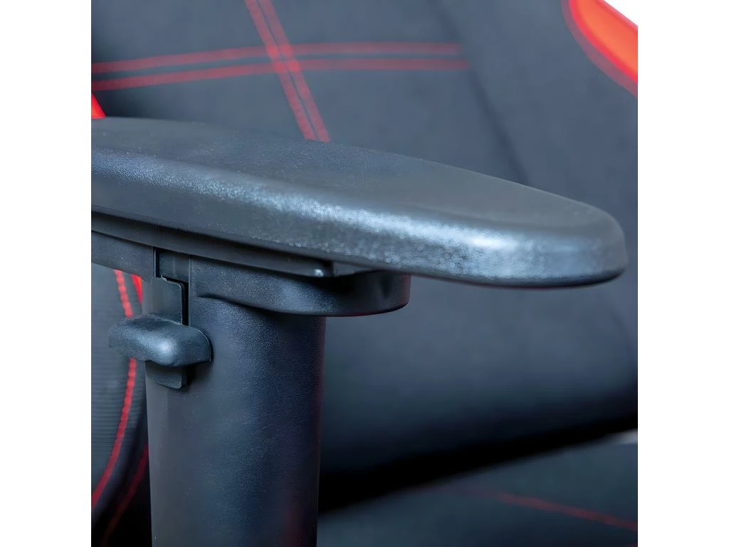 GAMER - Fauteuil Gaming Tissu Noir Et Rouge 5 GAMER - Fauteuil Gaming Tissu Noir Et Rouge – Image 5