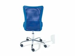 CLIDE - Chaise De Bureau Enfant Tissu Bleu Et Pieds Chromés 7 CLIDE - Chaise De Bureau Enfant Tissu Bleu Et Pieds Chromés -mobilier de bureau Shop siege de bureau 9191475