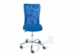 CLIDE - Chaise De Bureau Enfant Tissu Bleu Et Pieds Chromés 8 CLIDE - Chaise De Bureau Enfant Tissu Bleu Et Pieds Chromés -mobilier de bureau Shop siege de bureau 9191477