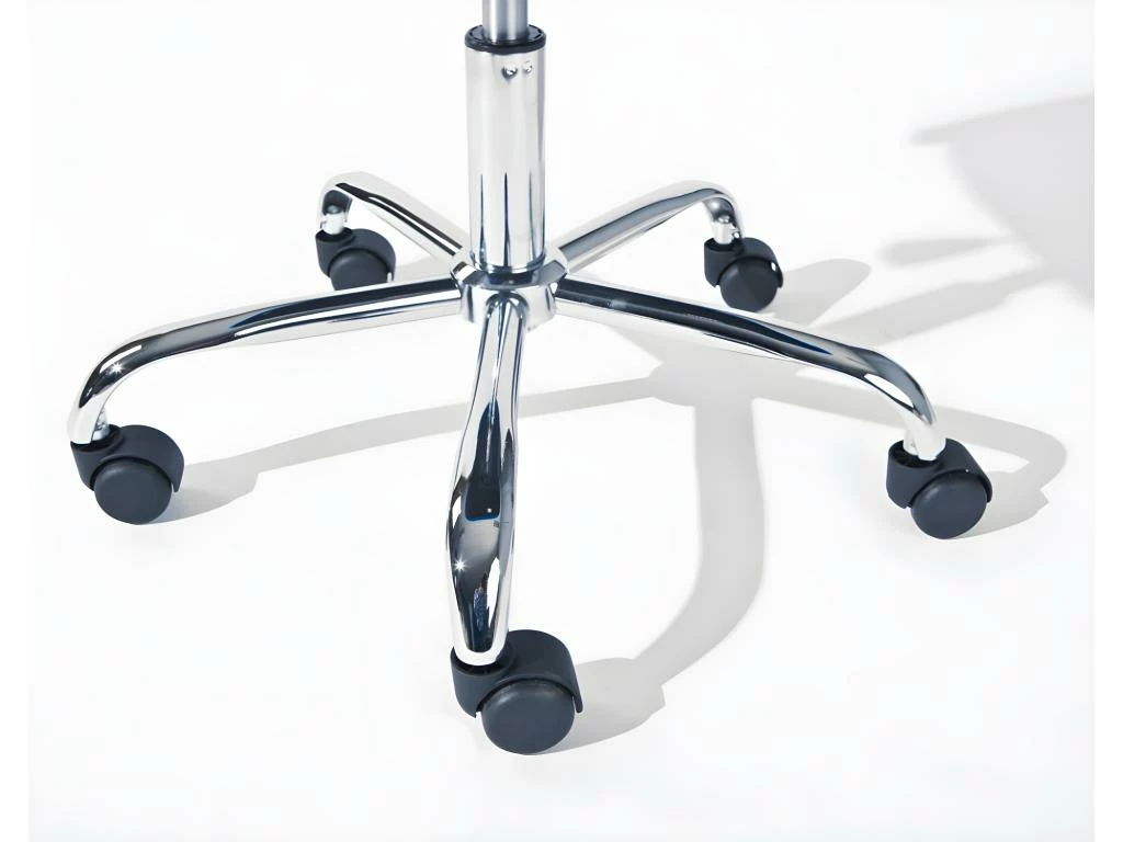 CLIDE - Chaise De Bureau Enfant Tissu Bleu Et Pieds Chromés 5 CLIDE - Chaise De Bureau Enfant Tissu Bleu Et Pieds Chromés – Image 5