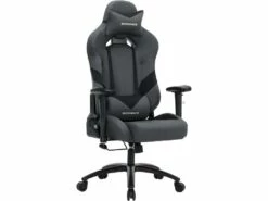 Fauteuil De Bureau Chaise Gaming Gamer Hauteur Réglable Gris Noir 12_0000399