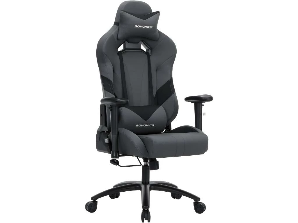 Fauteuil De Bureau Chaise Gaming Gamer Hauteur Réglable Gris Noir 12_0000399 1 Fauteuil De Bureau Chaise Gaming Gamer Hauteur Réglable Gris Noir 12_0000399