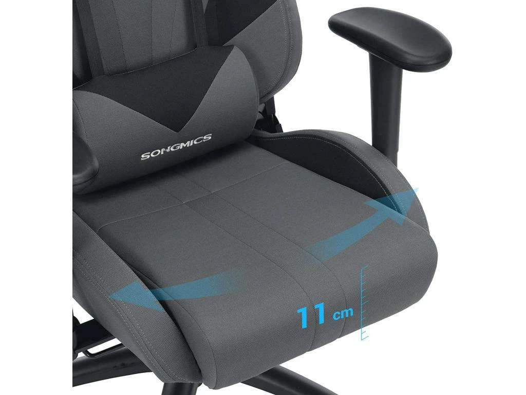 Fauteuil De Bureau Chaise Gaming Gamer Hauteur Réglable Gris Noir 12_0000399 4 Fauteuil De Bureau Chaise Gaming Gamer Hauteur Réglable Gris Noir 12_0000399 – Image 4