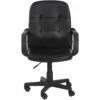 Chaise De Bureau Pivotante Avec Hauteur Réglable Siège Ergonomique En Synthétique Noir Fauteuil De Bureau Pour Ordinateur Gamer 01_0000082