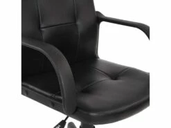 Chaise De Bureau Pivotante Avec Hauteur Réglable Siège Ergonomique En Synthétique Noir Fauteuil De Bureau Pour Ordinateur Gamer 01_0000082 -mobilier de bureau Shop siege de bureau 9475293