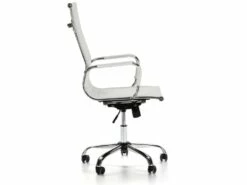 Fauteuil De Bureau Londres Inclinable Blanc, Cuir Synthétique -mobilier de bureau Shop siege de bureau 9475315