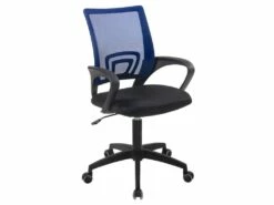 Chaise De Bureau Ergonomique Pivotante Réglable Haut Bas FLAG-E (Noir Bleu)
