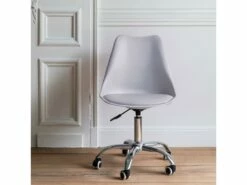 Chaise De Bureau Réglable En Hauteur Grise ANNE - HAPPY GARDEN