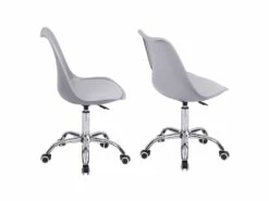 Chaise De Bureau Réglable En Hauteur Grise ANNE - HAPPY GARDEN -mobilier de bureau Shop siege de bureau 9552517