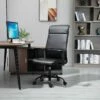 Vinsetto Fauteuil De Bureau Manager Ergonomique Pivotant 360° Hauteur Assise Réglable Revêtement Synthétique PU Noir