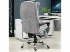 Fauteuil De Bureau Direction Massant Chauffant Hauteur Réglable Dossier Inclinable Repose-pied Revêtement Synthétique Gris 9 Fauteuil De Bureau Direction Massant Chauffant Hauteur Réglable Dossier Inclinable Repose-pied Revêtement Synthétique Gris -mobilier de bureau Shop siege de bureau 9552959