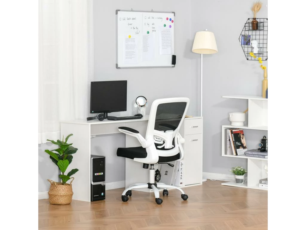 Vinsetto Chaise De Bureau Ergonomique Hauteur Réglable Pivotante 360° Accoudoirs Relevables Tissu Maille Bicolore Noir Blanc 1 Vinsetto Chaise De Bureau Ergonomique Hauteur Réglable Pivotante 360° Accoudoirs Relevables Tissu Maille Bicolore Noir Blanc