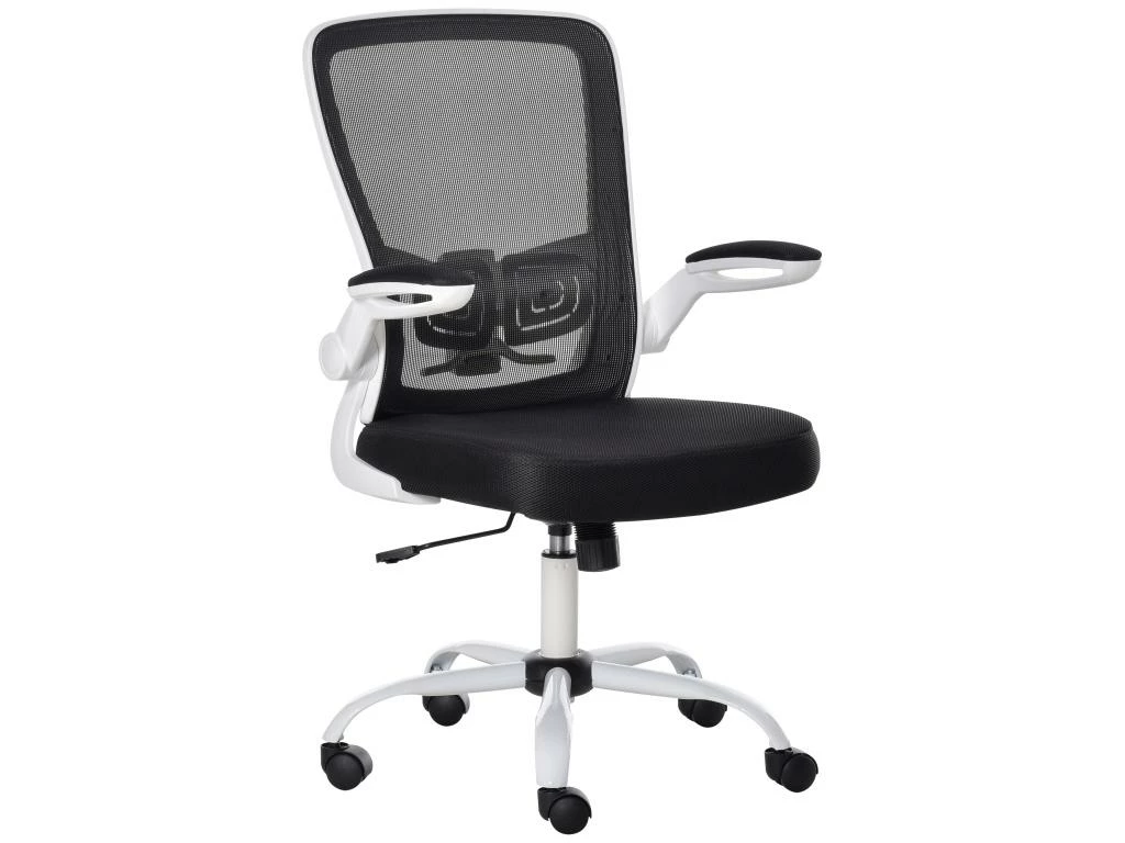 Vinsetto Chaise De Bureau Ergonomique Hauteur Réglable Pivotante 360° Accoudoirs Relevables Tissu Maille Bicolore Noir Blanc 2 Vinsetto Chaise De Bureau Ergonomique Hauteur Réglable Pivotante 360° Accoudoirs Relevables Tissu Maille Bicolore Noir Blanc – Image 2