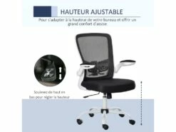 Vinsetto Chaise De Bureau Ergonomique Hauteur Réglable Pivotante 360° Accoudoirs Relevables Tissu Maille Bicolore Noir Blanc 9 Vinsetto Chaise De Bureau Ergonomique Hauteur Réglable Pivotante 360° Accoudoirs Relevables Tissu Maille Bicolore Noir Blanc -mobilier de bureau Shop siege de bureau 9553357