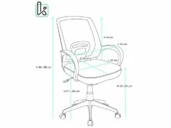 Chaise De Bureau Ergonomique Pivotante Réglable Haut Bas FLAG-E (Rose Blanc) -mobilier de bureau Shop siege de bureau 9553413