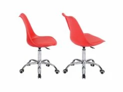 Chaise De Bureau Réglable En Hauteur Rouge ANNE - HAPPY GARDEN -mobilier de bureau Shop siege de bureau 9553459