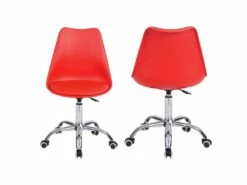 Chaise De Bureau Réglable En Hauteur Rouge ANNE - HAPPY GARDEN -mobilier de bureau Shop siege de bureau 9553461