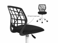 Chaise De Bureau Pour Enfant Noire à Roulettes CARNATION BLACK PLICA -mobilier de bureau Shop siege de bureau 9553623