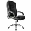 Chaise De Bureau Karen Elevable Et Fauteuil Inclinable En Simili Cuir Noir