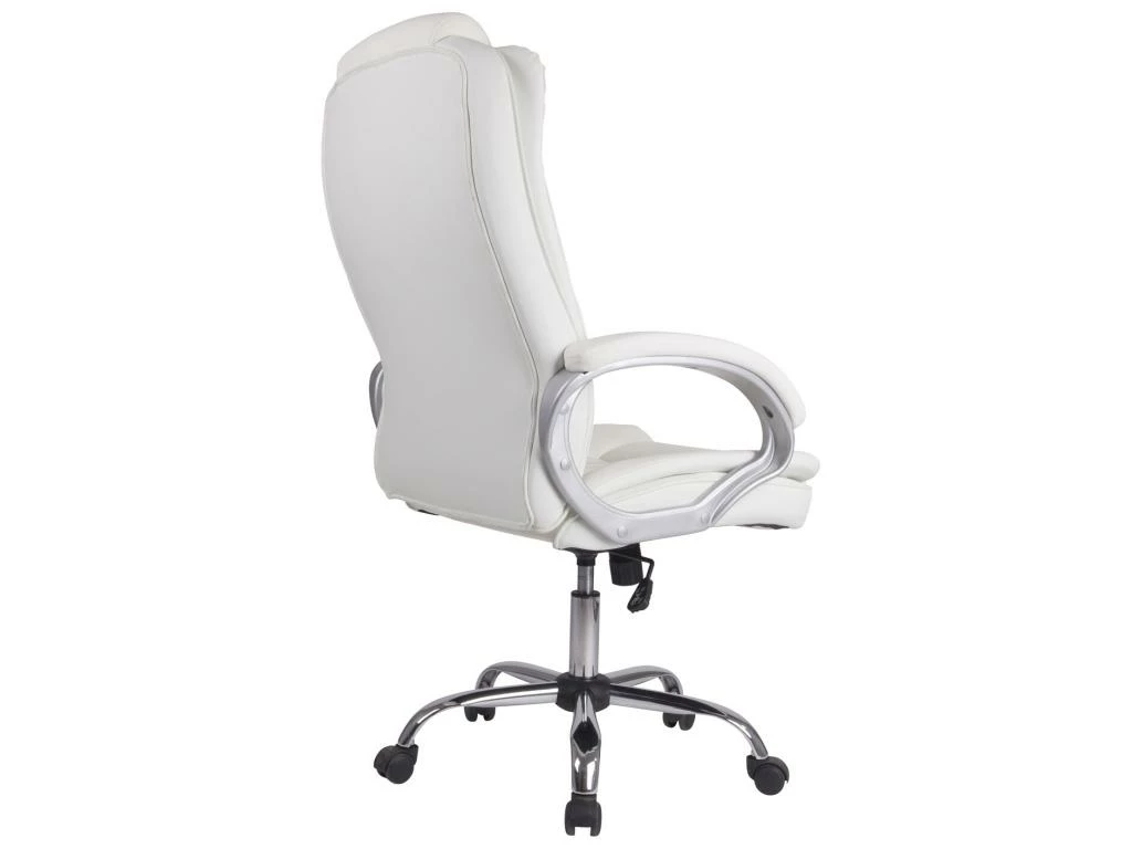 Chaise De Bureau Karen Elevable Et Fauteuil Inclinable En Simili Cuir Blanc 3 Chaise De Bureau Karen Elevable Et Fauteuil Inclinable En Simili Cuir Blanc – Image 3