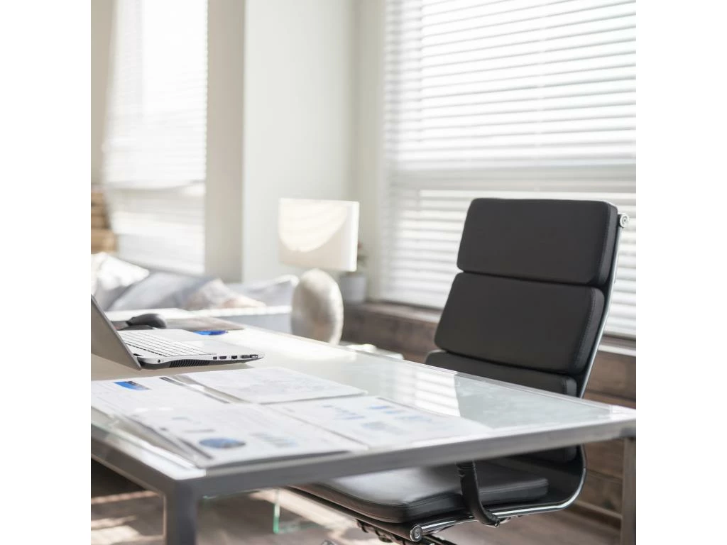 Fauteuil De Bureau Morgan Inclinable Noir, Cuir Synthétique 5 Fauteuil De Bureau Morgan Inclinable Noir, Cuir Synthétique – Image 5