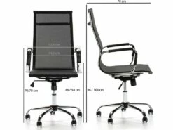Fauteuil De Bureau Inclinable Slim, Hauteur Réglable, Design Ergonomique -mobilier de bureau Shop siege de bureau 9907035